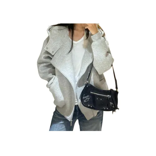 MORii Серый Весенний Осенний Унисекс Свитшоты