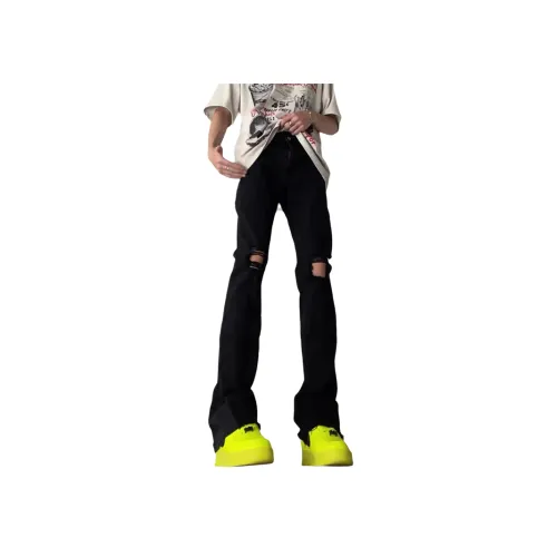 PISYPOX Черные Унисекс Джинсы