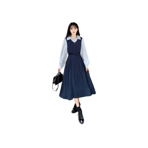 ZCDECO Длинное платье с длинными рукавами женское