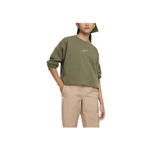 Nike Толстовка Sportswear Средний Оливковый Детский