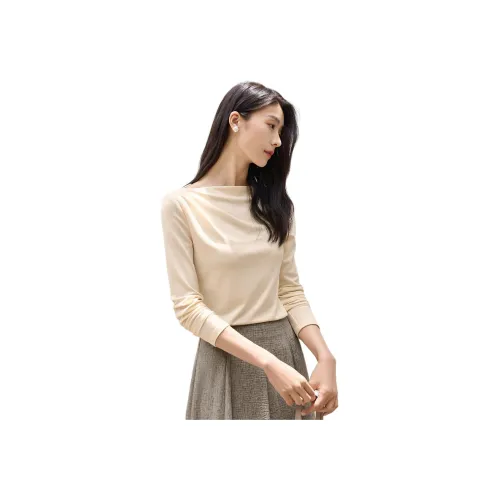 IHIMI Экрю Женские T-рубашки