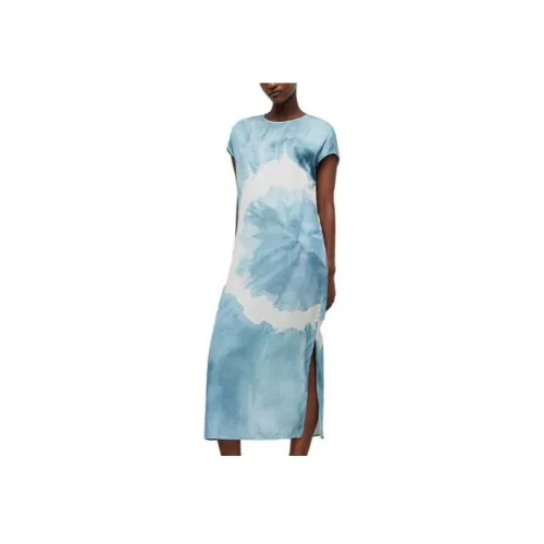 ALLSAINTS Blue Женские Короткие Платья с Рукавами