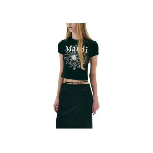 MARDI MERCREDI Черный/Ивовый Женские Короткие Топы
