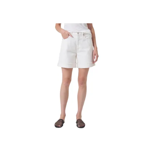 AGOLDE Джинсовые шорты Женские Теплый Белый