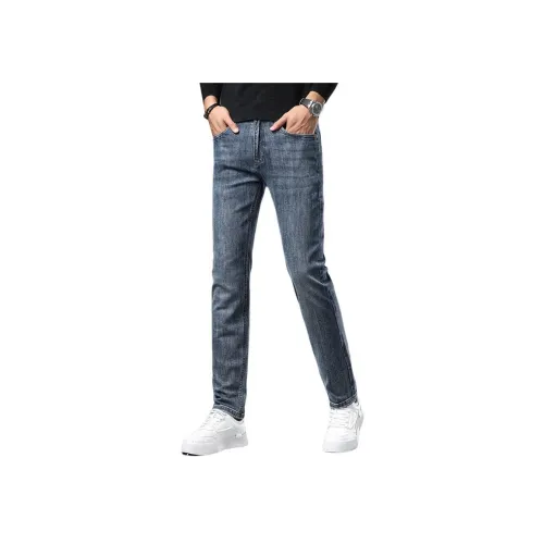 YUQIAN Синий Серый Мужские Джинсы