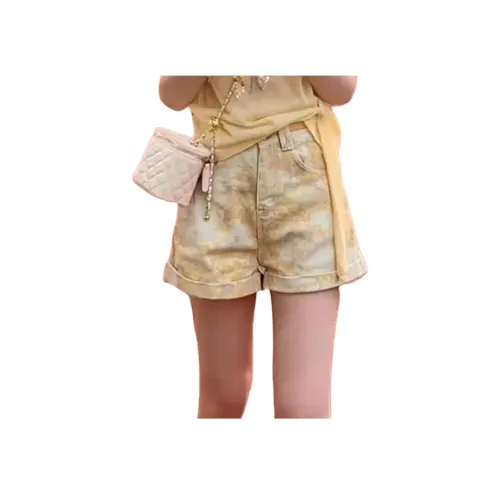 TONYBEAR Желтые Женские Джинсовые Шорты