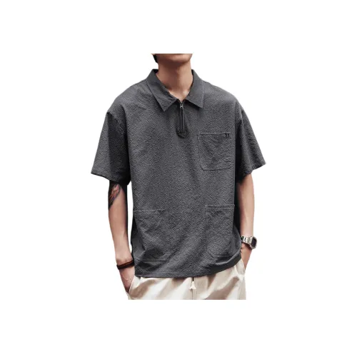 GELANLU Серый Унисекс Поло