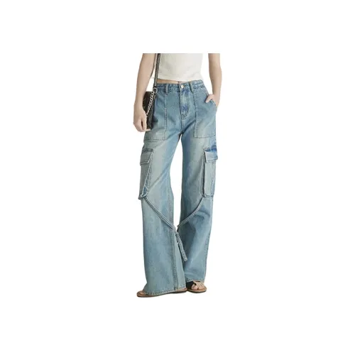 NHZN Джинсы Унисекс Vintage Светлый