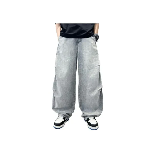 KAERFEITE Черные Серые Джинсы для школьников