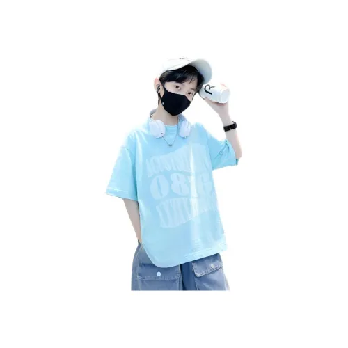 Than Than Me Лето Круглый вырез Средний Большой Kids Модный T Рубашка