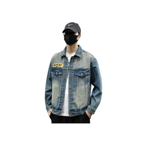 Tonlion Винтажный синий унисекс рубашки