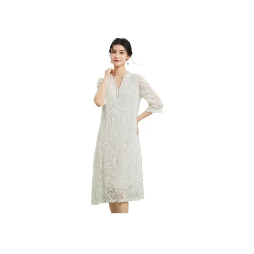 JINJU Короткий рукав Платье Женское