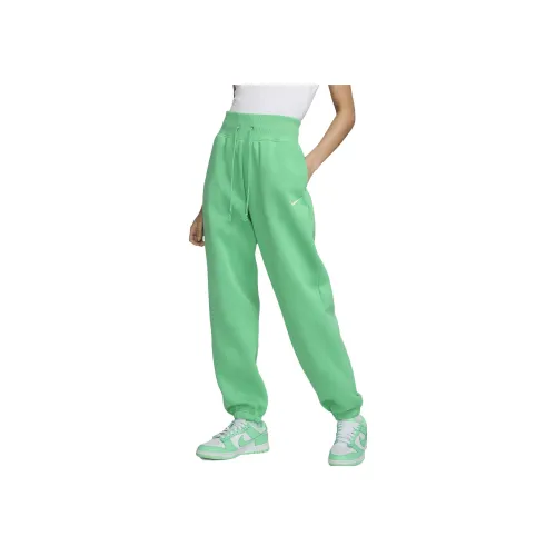 NIKE Светло-зеленые Женские Вязаные Тренировочные Брюки