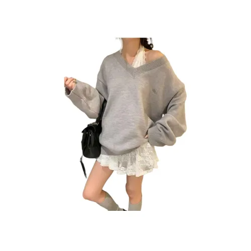 BONAS Светло-серый топ + кружевная внутренняя часть женский трикотаж