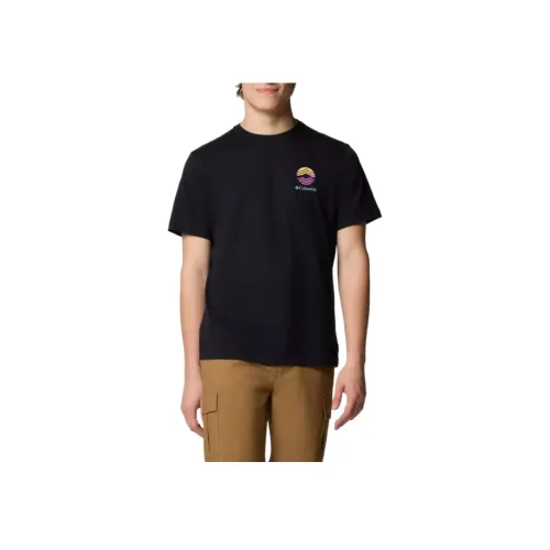 Мужская черная футболка с совместным брендом Columbia