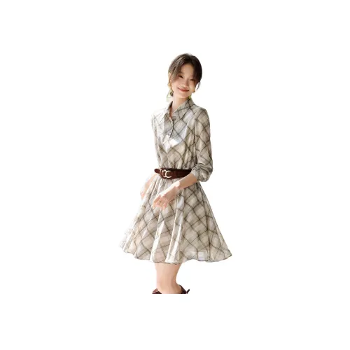 Mo Han Yi Mei Длинное платье с длинными рукавами женское