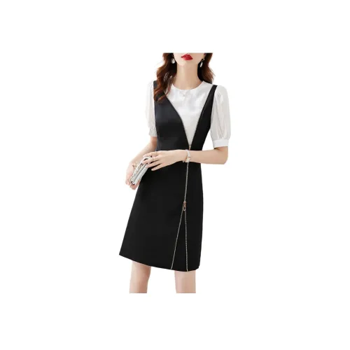 XWI Black Женские Короткие Платья с Рукавами