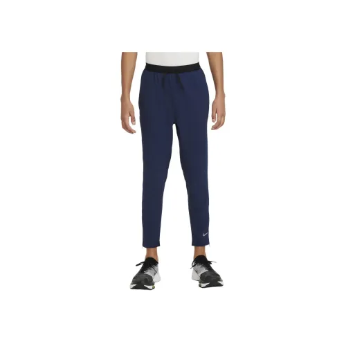 Подростки Nike Вязаные Тренировочные Штаны Dri Fit MULTI Tech EasyOn Midnight Морской Синий