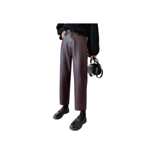 Wbwq Женские кожаные брюки