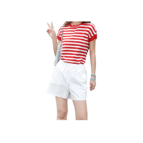 Wen Shan Белые Женские Повседневные Шорты