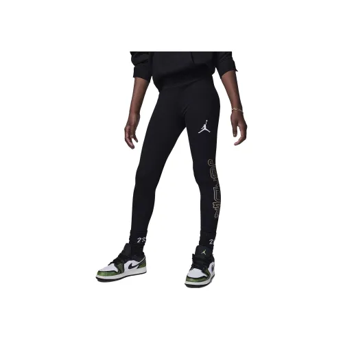 Jordan Take Flight Леггинсы Детская одежда Take Flight Leggings Вязаные Тренировочные брюки Детский Черный