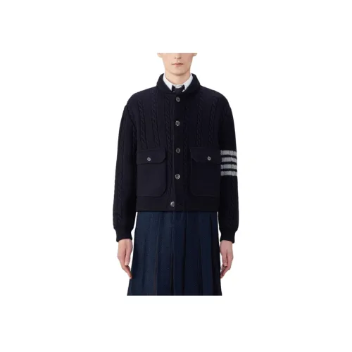 THOM BROWNE Мужские куртки морского синего цвета