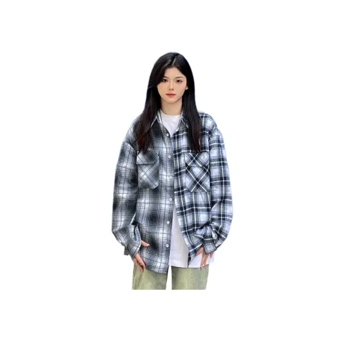 NEVER RULE Blue Unisex Shirt NEVER RULE Синий Унисекс Рубашка