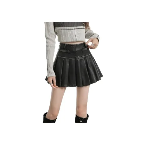 CARQ Кожаные короткие юбки женские