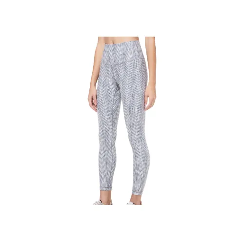 lululemon Wunder Under Спортивные брюки Женские Серебряные Белый Жаккард