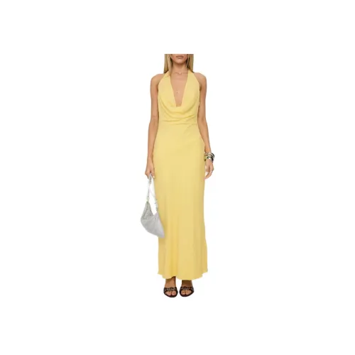 PRINCESS POLLY Океанический Boulevard Plunge Maxi Dress Slip Платье Женские