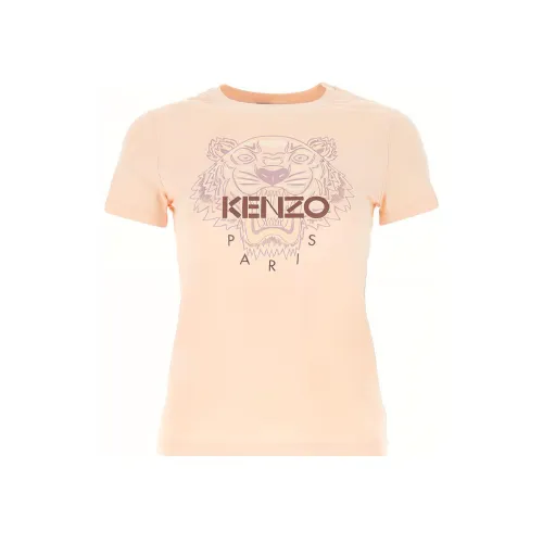 KENZO Classic Tiger Head T-Shirt Женская Розовая