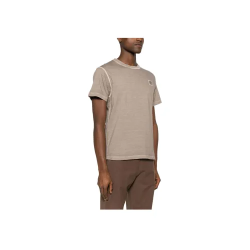STONE ISLAND Коричневый Мужской T-Рубашки