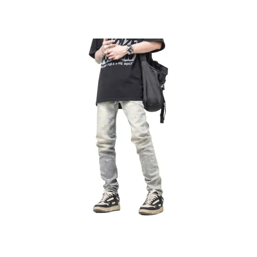 Z POCKET Light Blue Unisex Jeans Z POCKET Светло-голубые унисекс джинсы