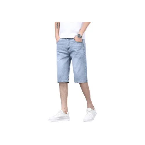 CHAORENBANG Джинсовые шорты длиной до колена мужские