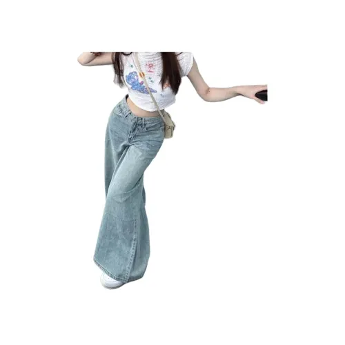 PLUSONEONE+ Светло-синие женские джинсы