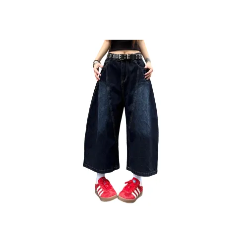 GANGZAI Синие Унисекс Джинсовые Шорты