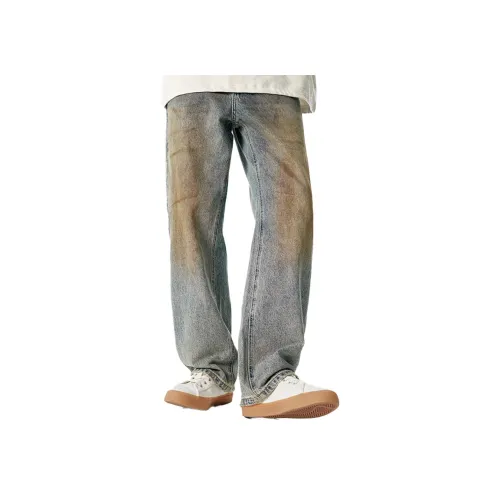 GTRG Грязно-синие унисекс джинсы