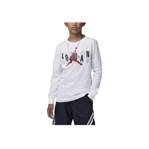 Jordan Kids' Одежда Scramble Длинный рукав Т-рубашка Детская Белая
