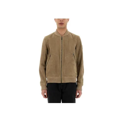 Belstaff Бежевый Мужская Кожаная Куртка