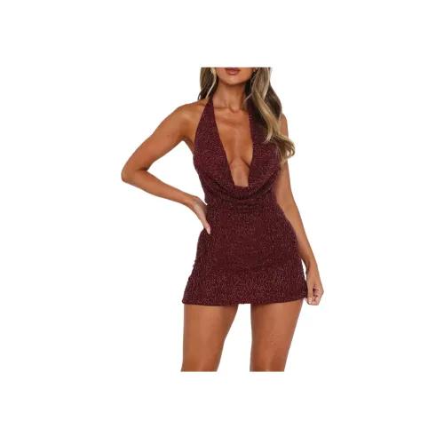 WHITE FOX Бисерное Мини Платье Slip Платье Женское