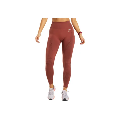 GYMSHARK Кирпично-красные Женские Спортивные Брюки