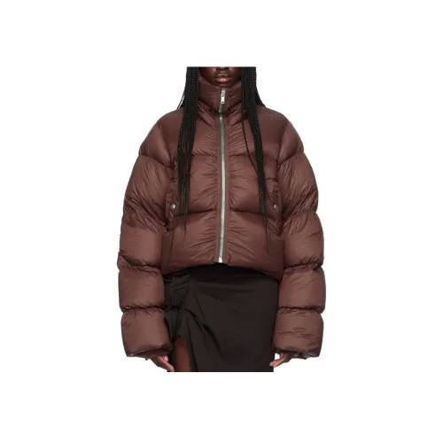 RICK OWENS совместный бренд RO Down Jacket Женские Красный Коричневый