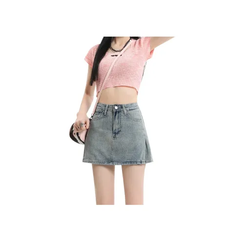 SNOOPY Джинсовые короткие юбки Женские