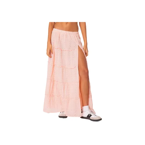 Edikted Многоуровневая Юбка с Разрезом Maxi Повседневная Длинная Юбка Женская