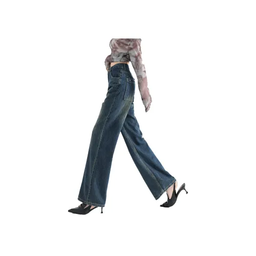 Silly Джинсы Женские Винтаж Синий