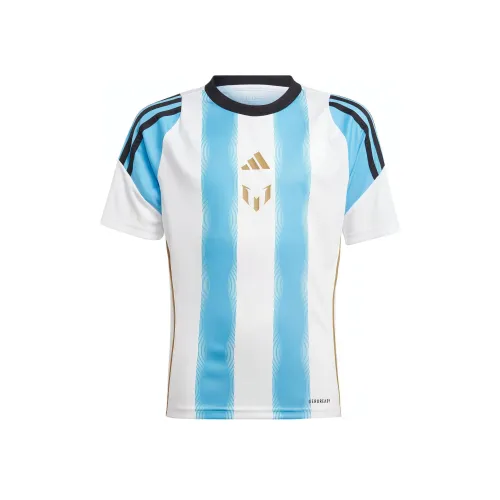 Adidas Messi Training Jersey Football Jersey Men's White Blue