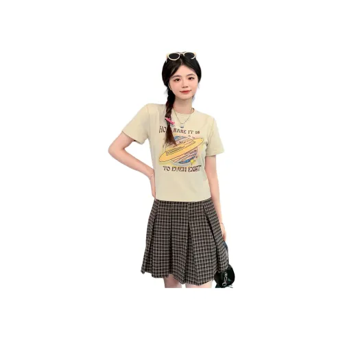 Juden Choi T-Shirt Женская Хаки