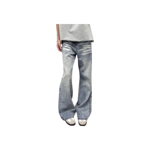 MORii Светло-синие Унисекс Джинсы