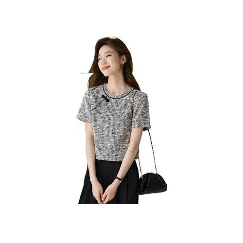 Mo Han Yi Mei Стандартная T-рубашка Женская Черная Белая