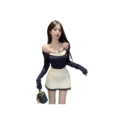 CHARM GLOW Длинное платье с длинными рукавами женское